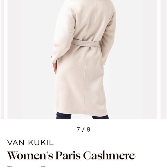 Van Kukil Women's Paris Cashmere Rever Coat Beige M - Picture 3 of 5